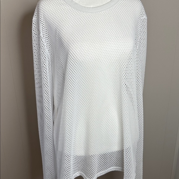 NWOT Dolls Kill Ashen Atlas Unisex Fishnet Top - White - Picture 5 of 12